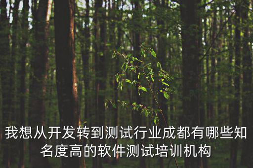 我想從開發轉到測試行業成都有哪些知名度高的軟件測試培訓機構