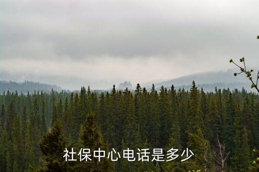 社保中心電話是多少