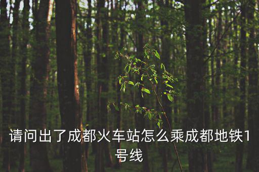 請問出了成都火車站怎么乘成都地鐵1號線