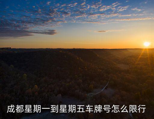 成都市周一限號，成都星期一到星期五車牌號怎么限行