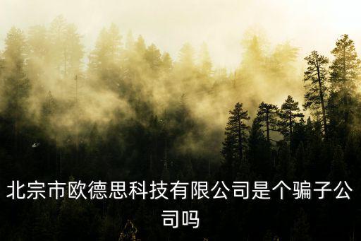 北宗市歐德思科技有限公司是個騙子公司嗎