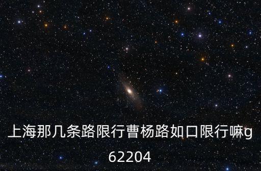 上海那幾條路限行曹楊路如口限行嘛g62204
