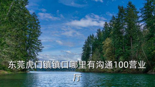 東莞虎門鎮鎮口哪里有溝通100營業廳