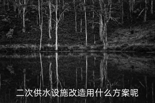 二次供水設施改造用什么方案呢
