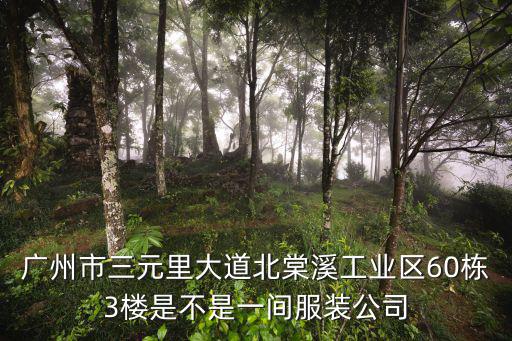 廣州市三元里大道北棠溪工業區60棟3樓是不是一間服裝公司