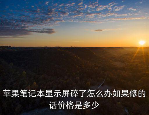 蘋果筆記本顯示屏碎了怎么辦如果修的話價格是多少