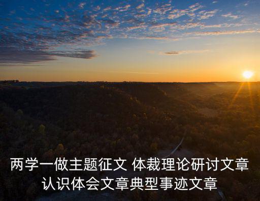 兩學(xué)一做主題征文 體裁理論研討文章認(rèn)識(shí)體會(huì)文章典型事跡文章