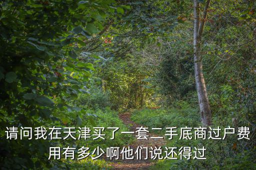 天津市商用房過戶費用，天津市商業用房門臉房 都有哪些過戶費用
