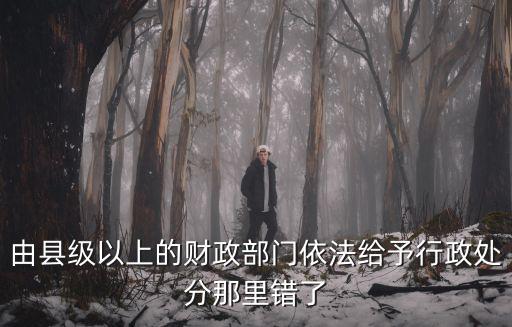 由縣級以上的財政部門依法給予行政處分那里錯了