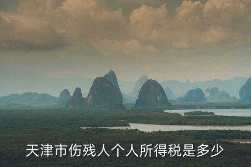 天津市傷殘人個人所得稅是多少