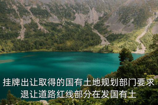 天津市土地掛牌 面積上限，掛牌出讓取得的國有土地規(guī)劃部門要求退讓道路紅線部分在發(fā)國有土