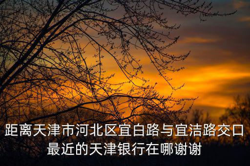 距離天津市河北區宜白路與宜潔路交口最近的天津銀行在哪謝謝