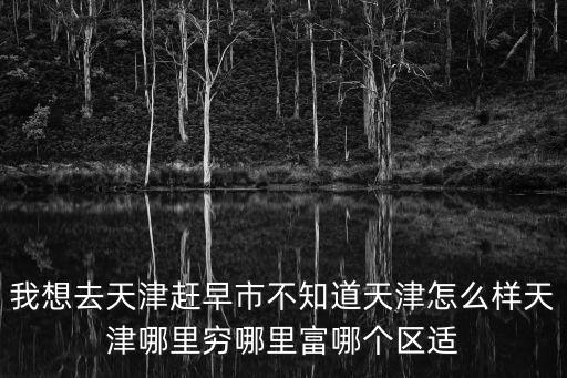 我想去天津趕早市不知道天津怎么樣天津哪里窮哪里富哪個區適