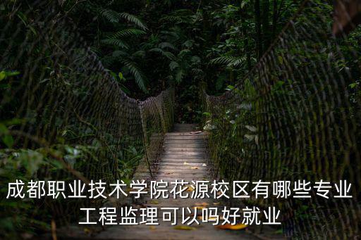 成都職業技術學院花源校區有哪些專業工程監理可以嗎好就業
