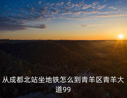 從成都北站坐地鐵怎么到青羊區青羊大道99