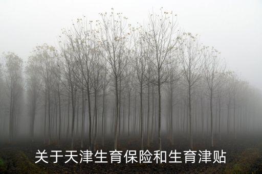 關(guān)于天津生育保險和生育津貼