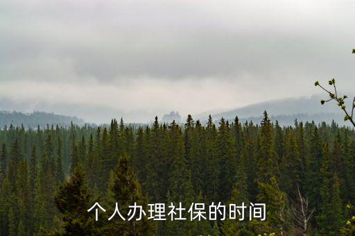 個(gè)人辦理社保的時(shí)間