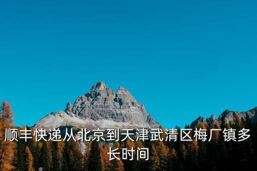 順豐快遞從北京到天津武清區梅廠鎮多長時間