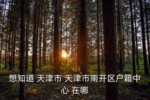 天津市南開區中國窗，想知道 天津市 天津市南開區戶籍中心 在哪