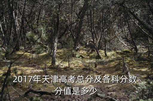 2017年天津高考總分及各科分?jǐn)?shù) 分值是多少