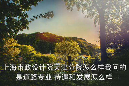 上海市政設計院天津分院怎么樣我問的是道路專業 待遇和發展怎么樣