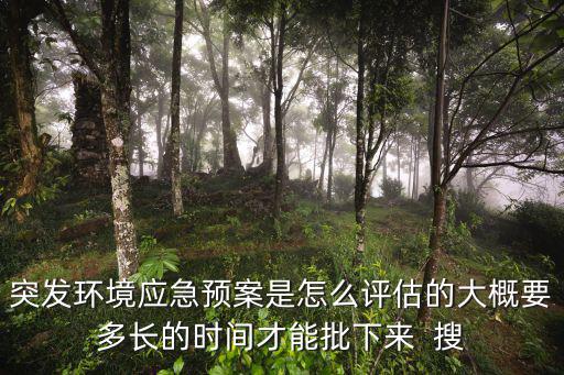 突發環境應急預案是怎么評估的大概要多長的時間才能批下來  搜