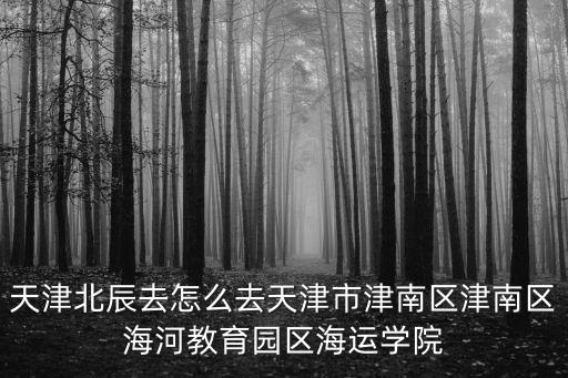 天津北辰去怎么去天津市津南區(qū)津南區(qū)海河教育園區(qū)海運(yùn)學(xué)院