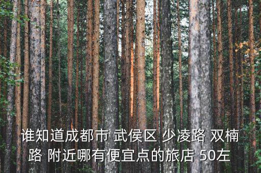 誰知道成都市 武侯區(qū) 少凌路 雙楠路 附近哪有便宜點(diǎn)的旅店 50左