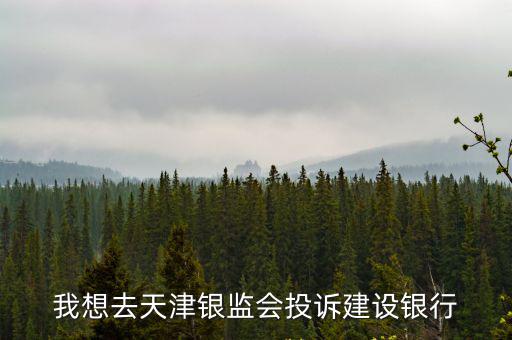 我想去天津銀監會投訴建設銀行