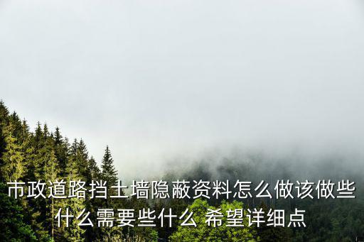 市政道路擋土墻隱蔽資料怎么做該做些什么需要些什么 希望詳細點