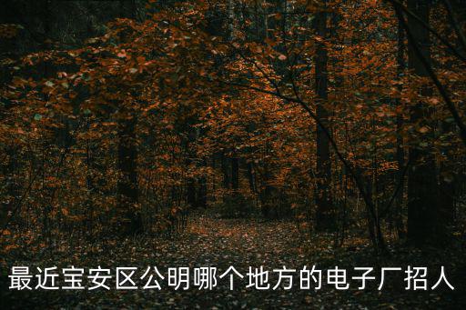 最近寶安區(qū)公明哪個地方的電子廠招人