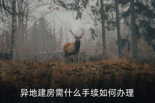 異地建房需什么手續如何辦理