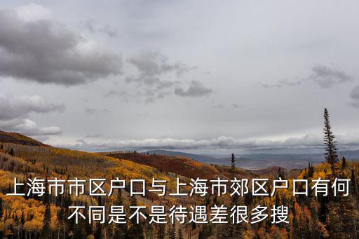 上海市各個區(qū)戶口福利有區(qū)別嗎，上海市市區(qū)戶口與上海市郊區(qū)戶口有何不同是不是待遇差很多搜