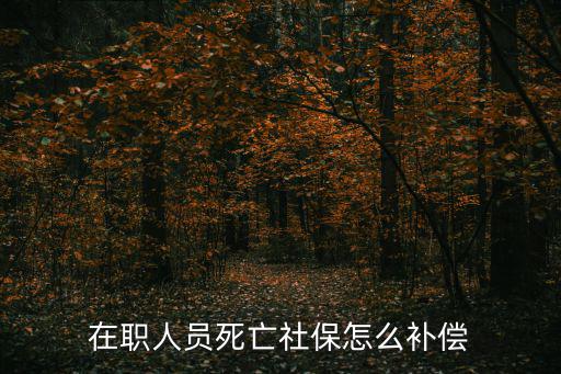 在職人員死亡社保怎么補償