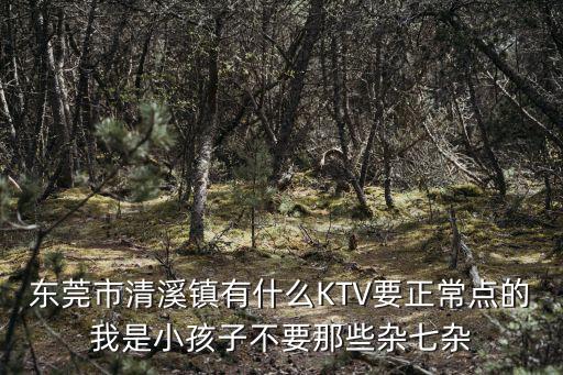 東莞市清溪鎮(zhèn)有什么KTV要正常點的我是小孩子不要那些雜七雜
