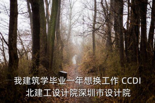 我建筑學畢業一年想換工作 CCDI 北建工設計院深圳市設計院
