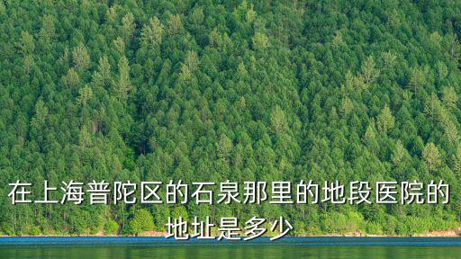 在上海普陀區(qū)的石泉那里的地段醫(yī)院的地址是多少