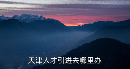 天津人才引進去哪里辦