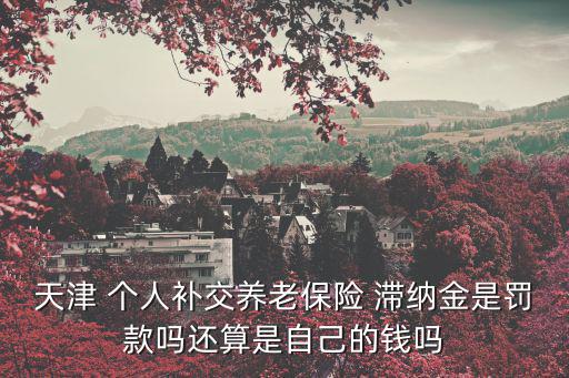 天津 個人補交養(yǎng)老保險 滯納金是罰款嗎還算是自己的錢嗎