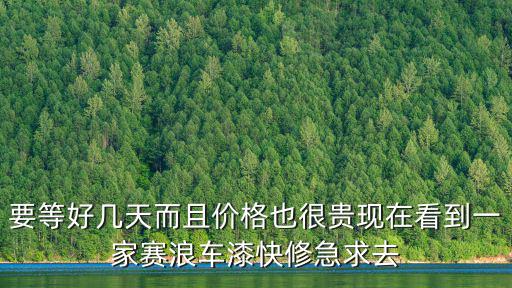 要等好幾天而且價(jià)格也很貴現(xiàn)在看到一家賽浪車(chē)漆快修急求去