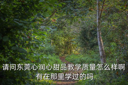 請(qǐng)問東莞心潤(rùn)心甜品教學(xué)質(zhì)量怎么樣啊 有在那里學(xué)過的嗎