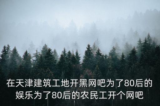 天津市施工現場農民工信息采集系統下載，在天津建筑工地開黑網吧為了80后的娛樂為了80后的農民工開個網吧