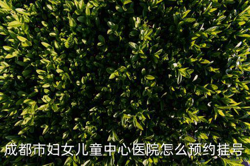 成都市婦女兒童中心醫(yī)院城東根街，成都市婦女兒童中心醫(yī)院怎么預(yù)約掛號(hào)