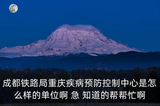 重慶市疾病預防控制中心主任是誰，成都鐵路局重慶疾病預防控制中心是怎么樣的單位啊 急 知道的幫幫忙啊