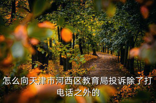 怎么向天津市河西區(qū)教育局投訴除了打電話之外的