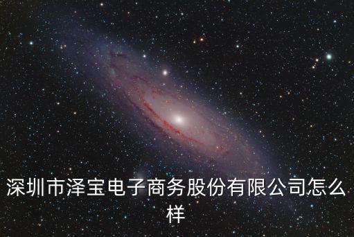 深圳市澤寶電子商務(wù)股份有限公司怎么樣