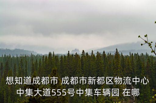 想知道成都市 成都市新都區(qū)物流中心中集大道555號中集車輛園 在哪