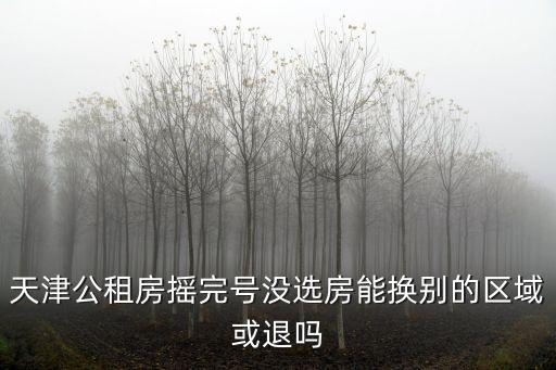 天津公租房搖完號沒選房能換別的區域或退嗎