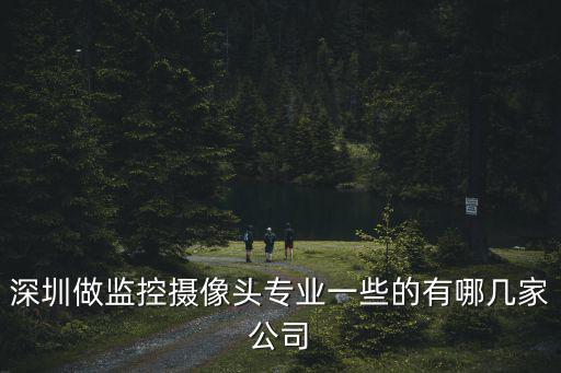 深圳做監控攝像頭專業一些的有哪幾家公司