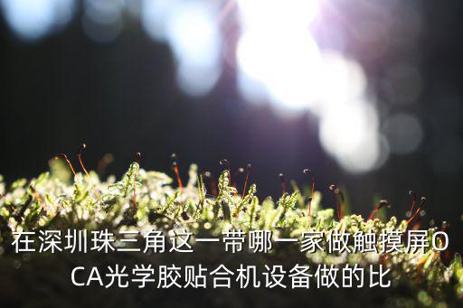 深圳市合方圓模塑科技，在深圳珠三角這一帶哪一家做觸摸屏OCA光學膠貼合機設備做的比